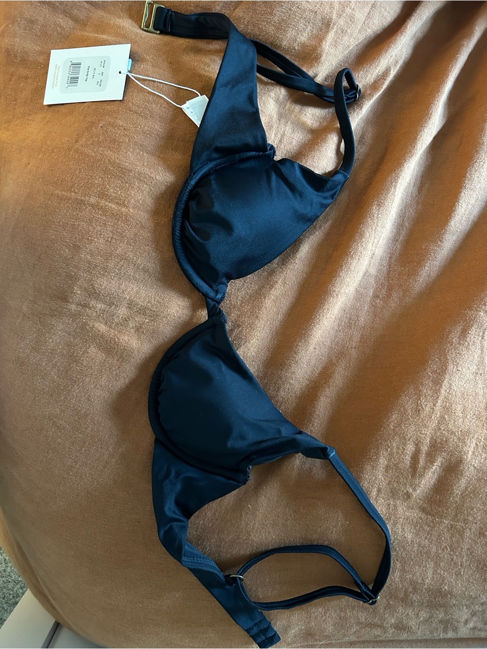 Andie Navy Blue Classic Bikini Top